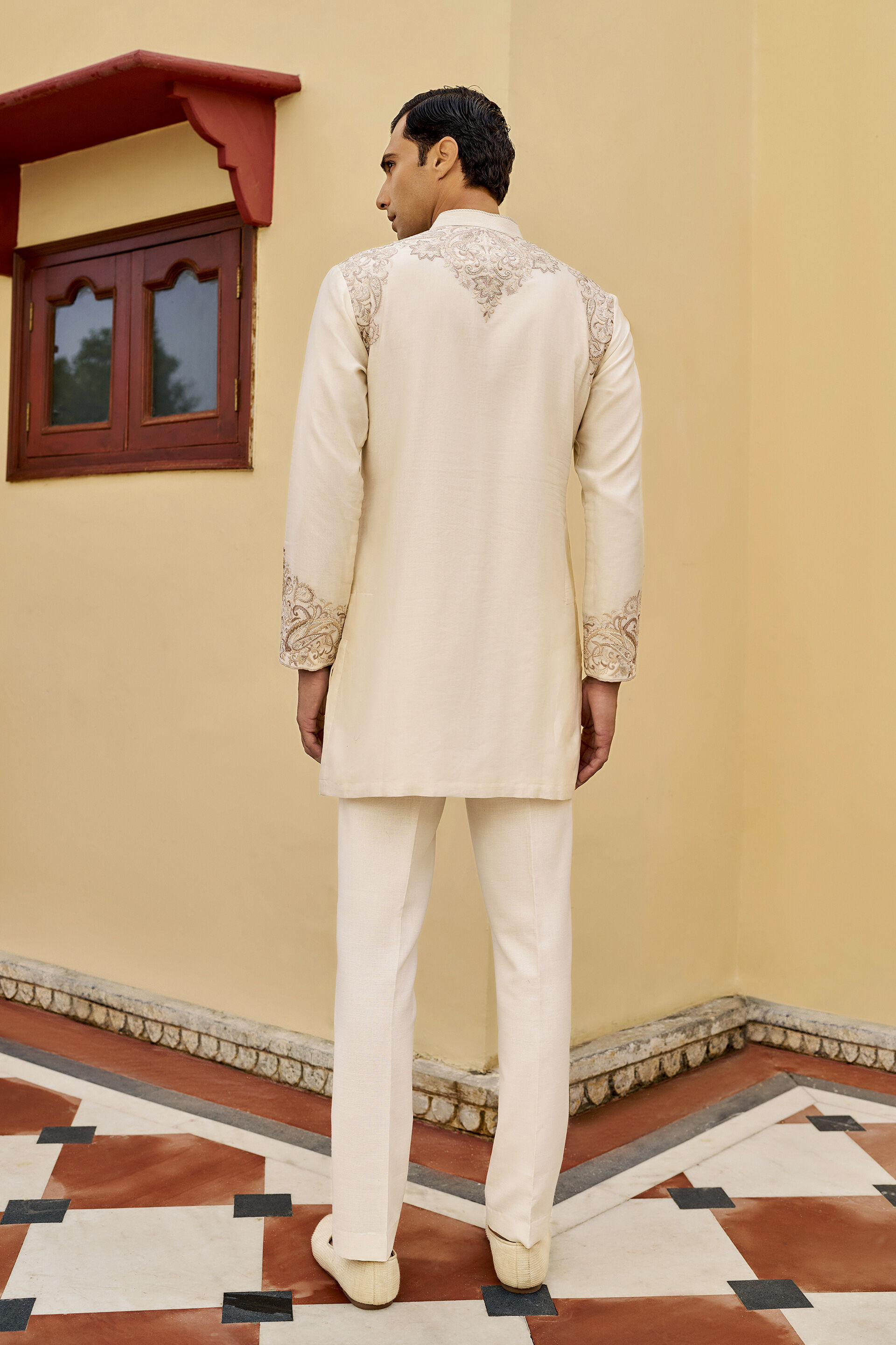 Forever Embroidered Mul Kurta - Off White